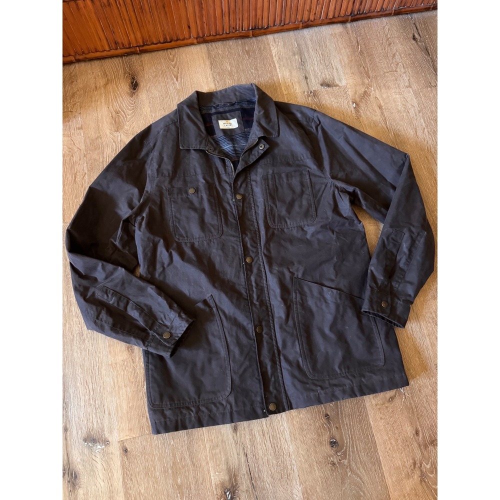 Marine Layer Chocolate Brown Canvas Men's Jacket Size L